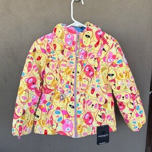 Obermeyer Blue Jacket with Pink Accents